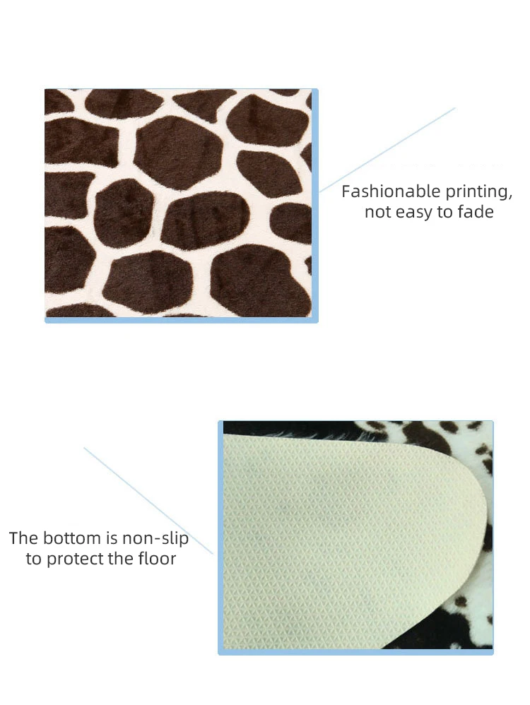 Горячая Распродажа мягкий Плотный кожаный коврик с имитацией волос коровы и