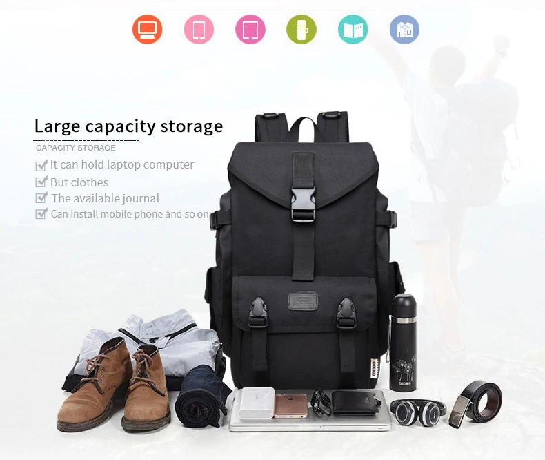 Mochila модный рюкзак для мужчин Путешествия черные Наплечные сумки ozuko сумка для ноутбука мужские рюкзаки большой школьный рюкзак