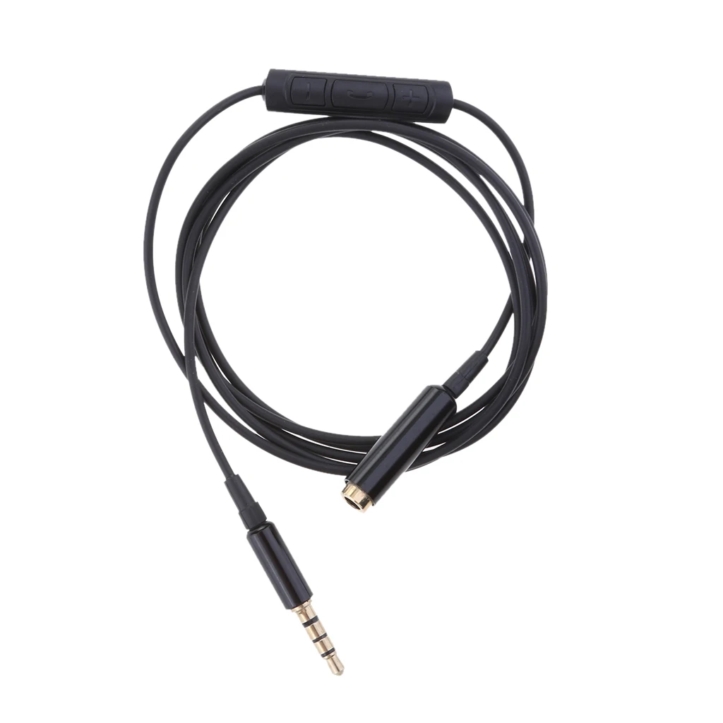 

3.5 mm Stereo Audio Extension Cable AUX Male to Female With Remote & Mic Headphone Extension Cord Earbud Extension Cord