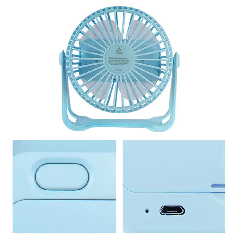 

Mini USB Table Desk Fan USB-Powered Desktop Fan Quiet for Home Office Car Travel