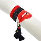 Женский многослойный браслет Go2booh, плетеный браслет с кристаллами, Подарочная бижутерия для друзей, модные ювелирные украшения с кисточками, браслеты Miyuki