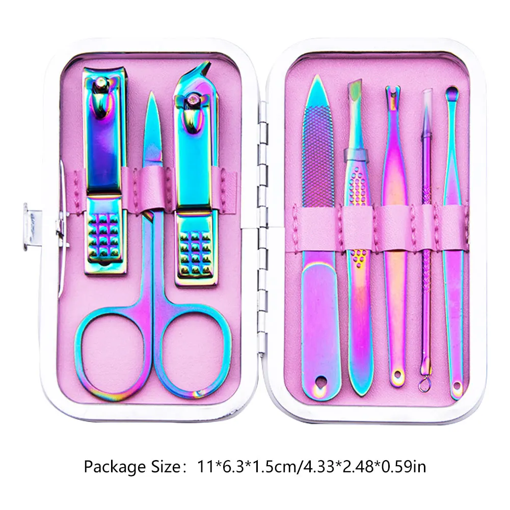 

8PCS Manicure Tools Pedicure Nail Clippers Pedicure Kit Stainless Steel Professional Nail Care Tools with Storage Case for Gift