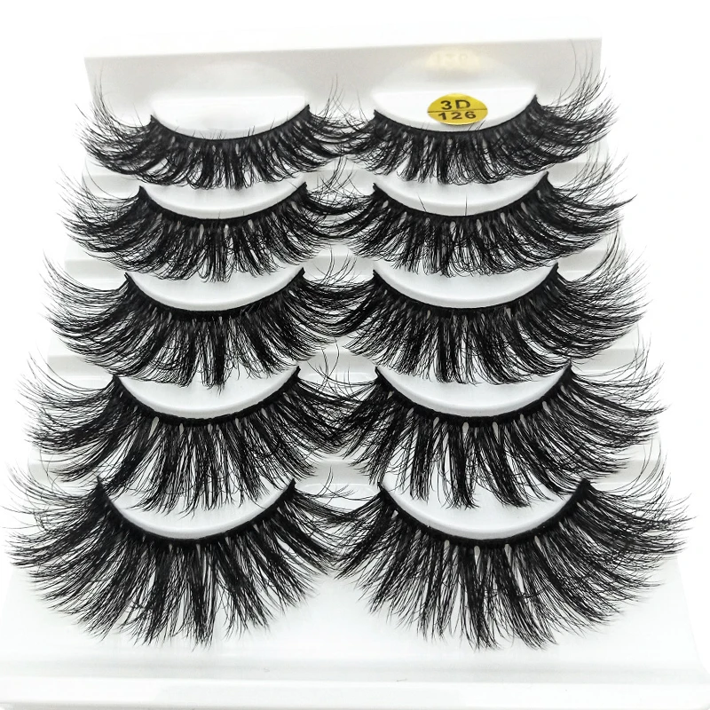 5 пар 3D накладные ресницы из мягкой искусственной норки густые пушистые длинные
