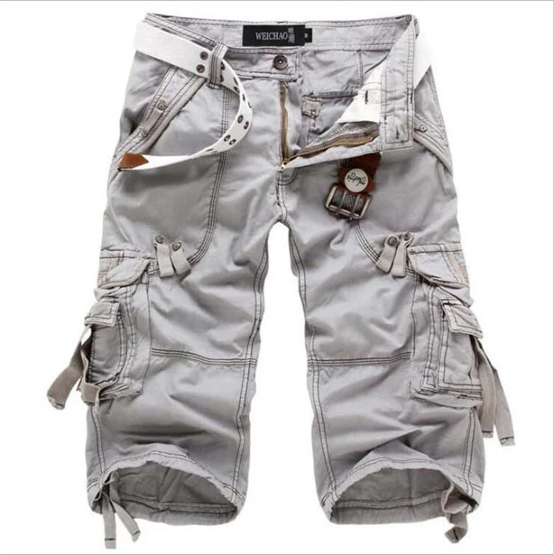 

8 Colours Plus Size 29-42 New Summer Mark Camouflage Loose Cargo Shorts Men Camo Summer Short Pants Cargo Shorts With No