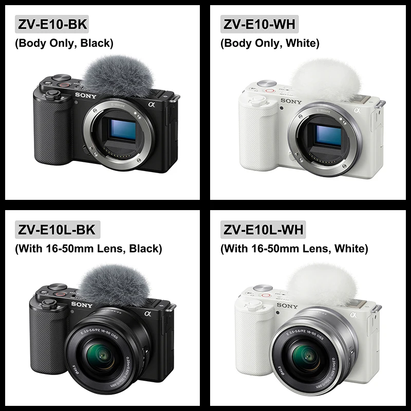Sony Alpha ZV-E10 APS-C Сменный объектив беззеркальная Vlog камера |