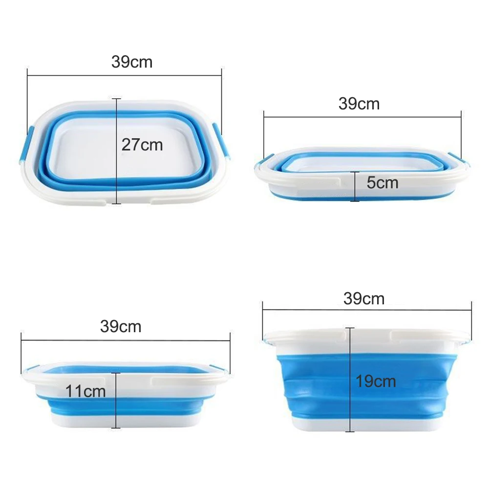 

5L Silicone Water Bucket Foldable Portable Outdoor Travel Camping Hiking Fishing Water Storage Container Drinking Picnic Barrel