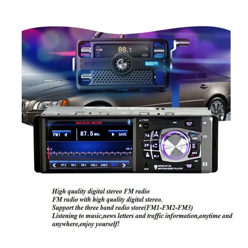 Высокое качество 4," Авторадио 4022D 1Din автомобильное радио Bluetooth Авто радио аудио стерео MP5 Автомобильный плеер USB AUX FM с пультом дистанционного управления
