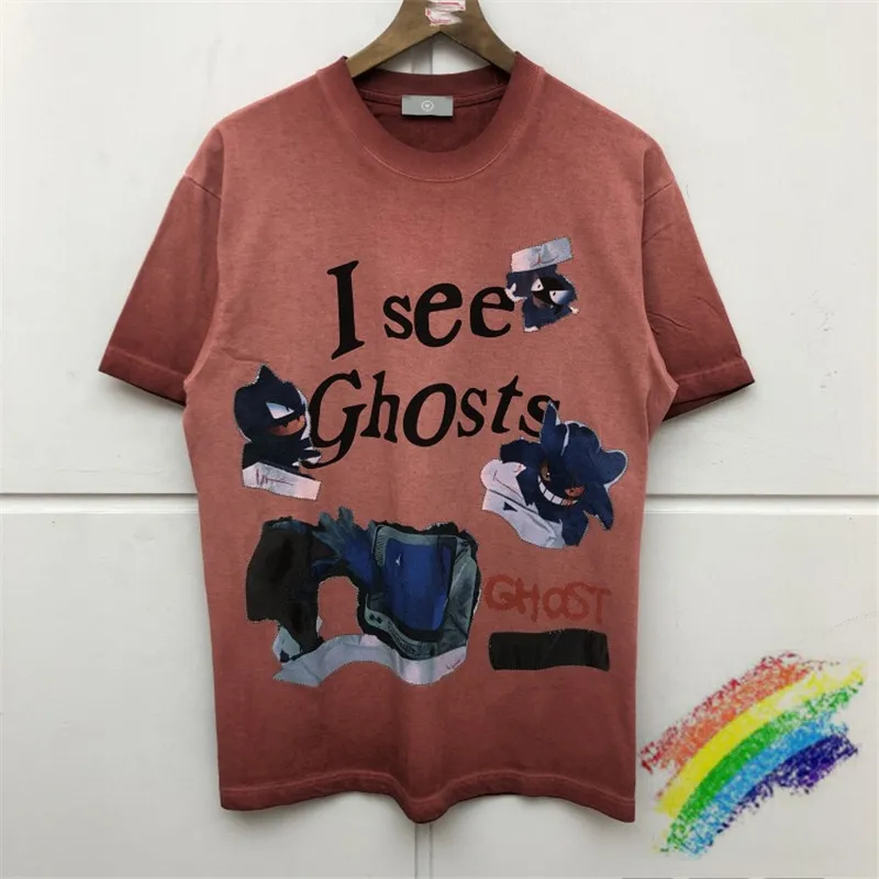 Kanye West Lucky Me KIDS SEE GHOSTS для мужчин и женщин Футболка Значок сорока мыть старый