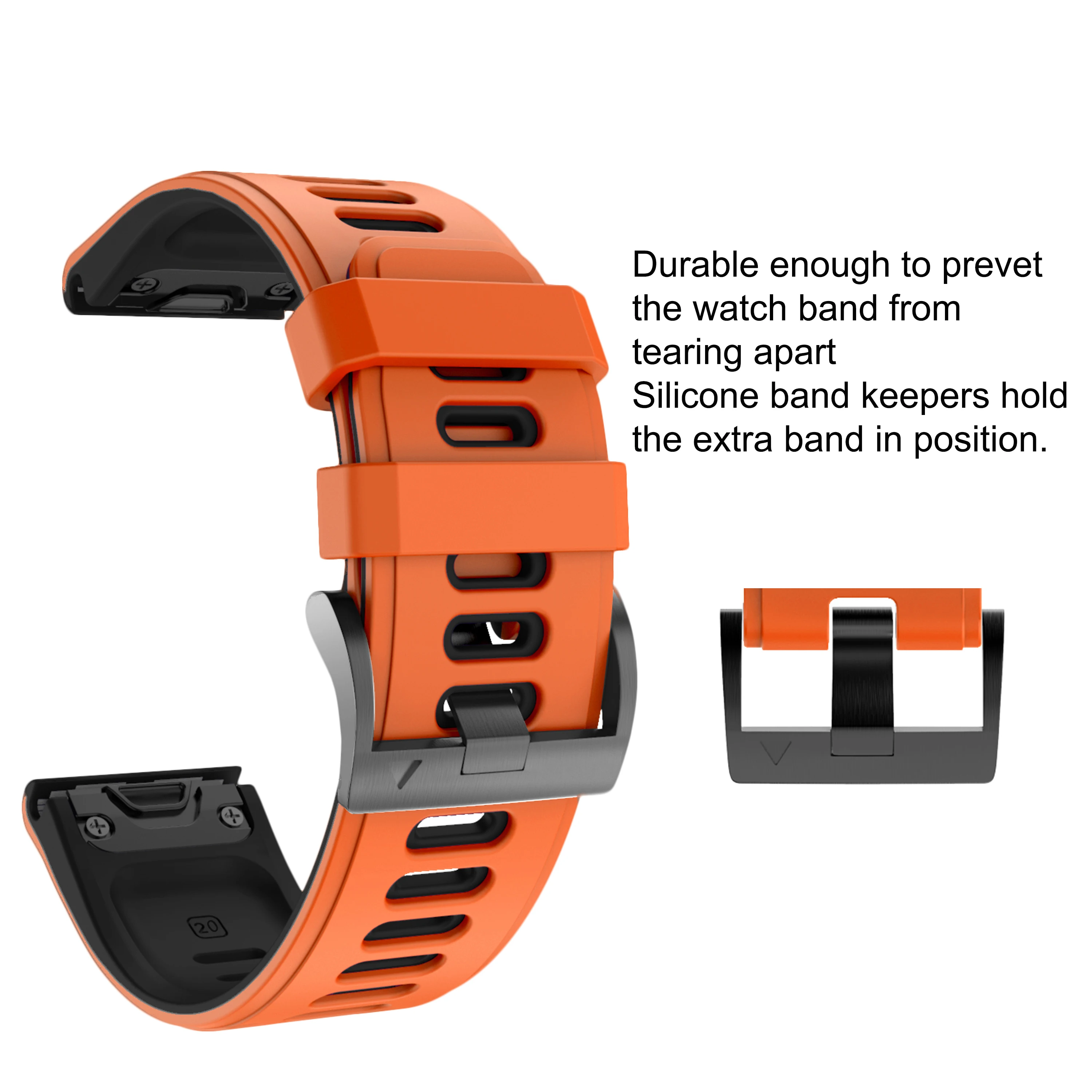 Смарт часы ремешок для Garmin Fenix 5X 5S plus 6S 6X pro 3 HR 935 S60 быстросъемные силиконовые Easyfit