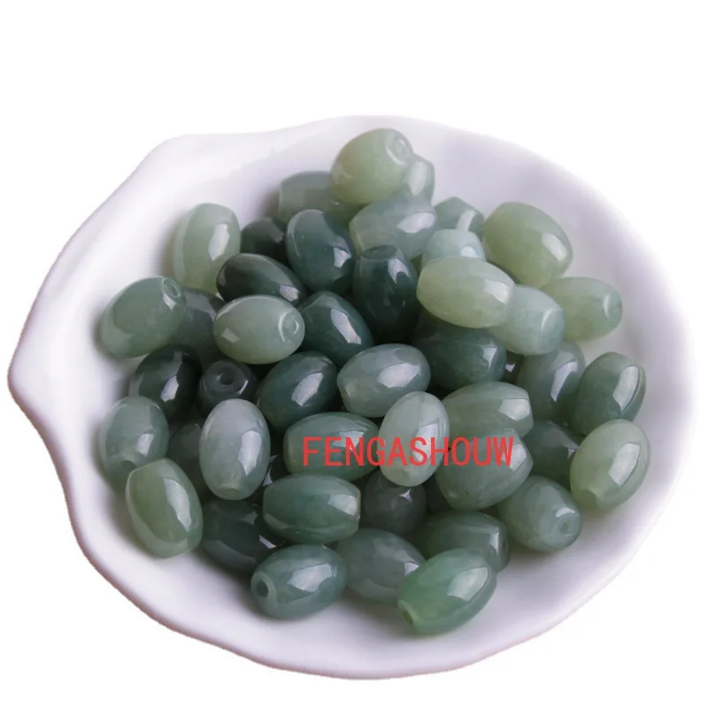 

Hot Selling Natural Emerald Rice Beads Loose Beads Handmade Necklace Bracelet Accessories for Jewelry Making Gift 10mm