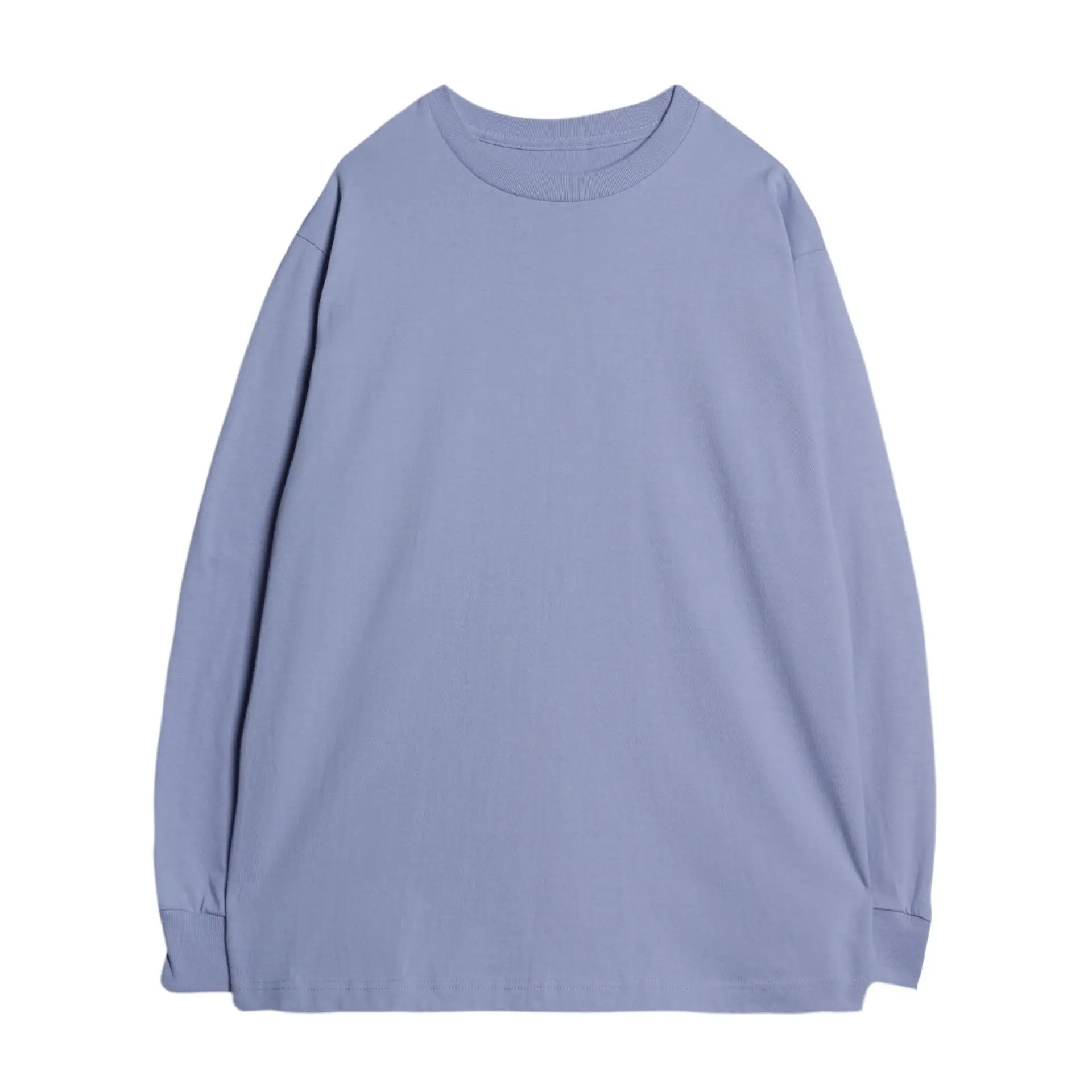 

2020 autumn and winter solid color pure cotton loose basic long-sleeved T-shirt YB2206