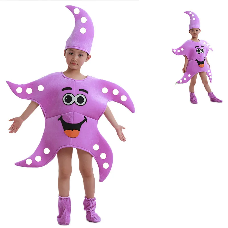 Child adult women halloween party Cosplay Boys Girls Starfish costume Baby Wear sea animal star performance Stage dance Clothes