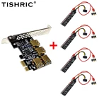 TISHRIC PCIE от 1 до 4 PCI Express, усилитель USB 3,0 Hub PCIE, карта расширения с переходником 009S009S Plus PCI Express X16, адаптер для BTC