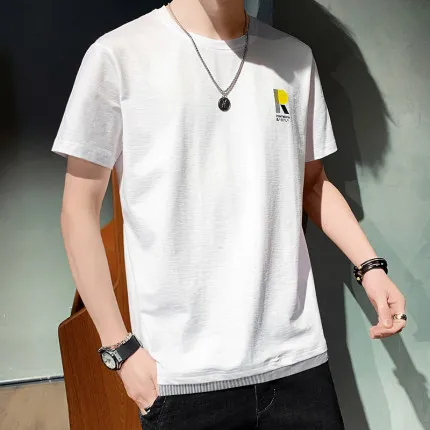 

Short-sleeved men's t-shirt casual breathable half-sleeved top 2647
