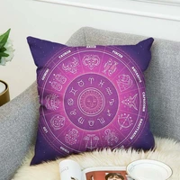 double sided printing mandala pillow cover 45x45cm room english alphabet for home goods 1pc flower pillowcase polyester