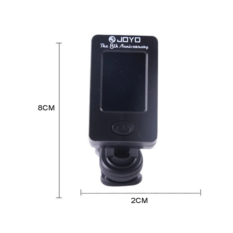 

Electric Digital Guitar Tuner Foldable High Sensitivity Rotating Clip with CR2032 Battery
