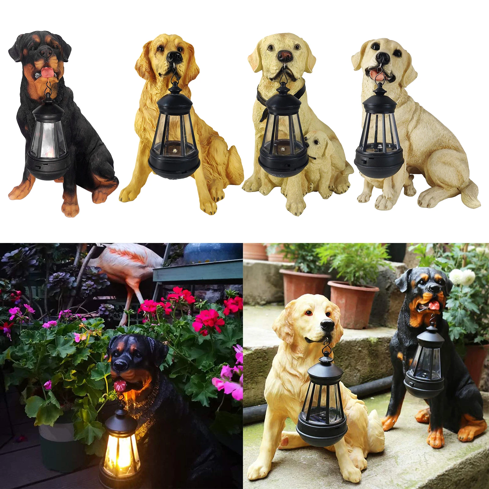

Solar Garden Decorative Lights, Lifelike Dogs Outdoor Lighting for Courtyard, Lawn, Patio, Pathway Ornament Decoration
