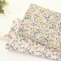 50cmx140cm printing fresh floral twill cotton fabric diy childrens wear cloth make bedding quilt decoration home 200gm
