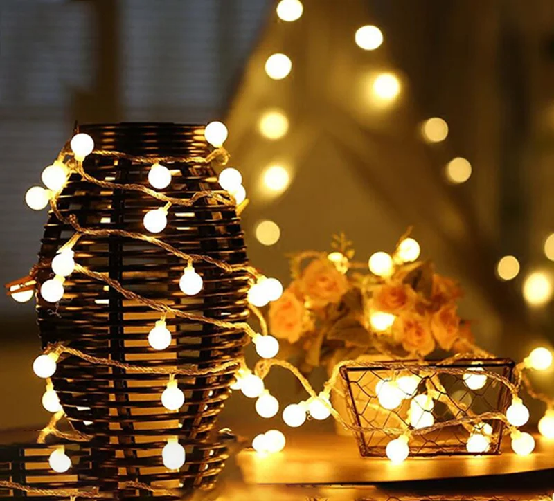

Fairy Lights Copper Wire LED String Lights Christmas Garland Indoor Bedroom Home Wedding New Year Decoration Battery Powered