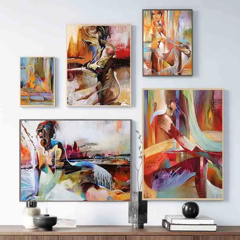 

Nordic Graffiti Abstract Figure Canvas Painting Fashion Sexy Goddess Art Poster Office Living Room Bedroom Home Decoration Mural
