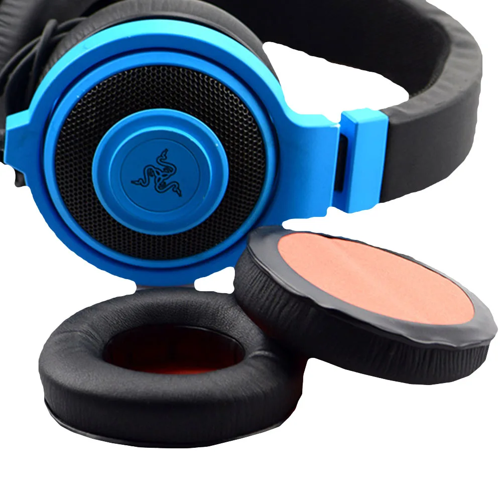 

90mm Leather Ear Pads Cushion for Kraken Pro Headphone Soft Sponge Cover Ear Cushions Earpads Earmuffs