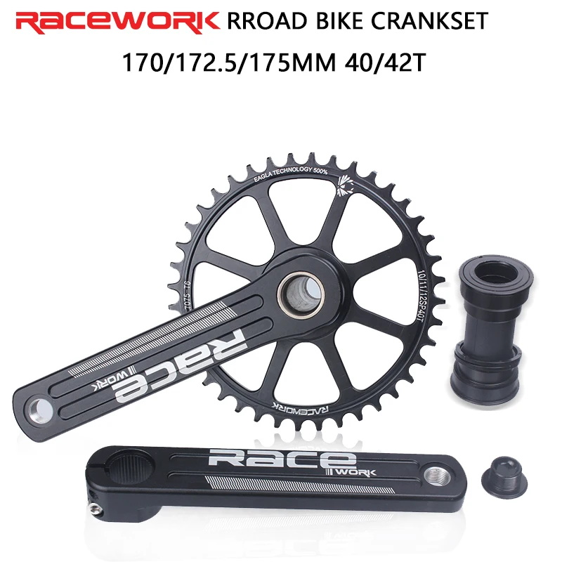 

RACEWORK Crankset 170 мм 172,5 мм 175 мм велосипедная Звездочка GXP Single 40T 42T узкая широкая велосипедная Звездочка для SRAM SHIMANO Deore