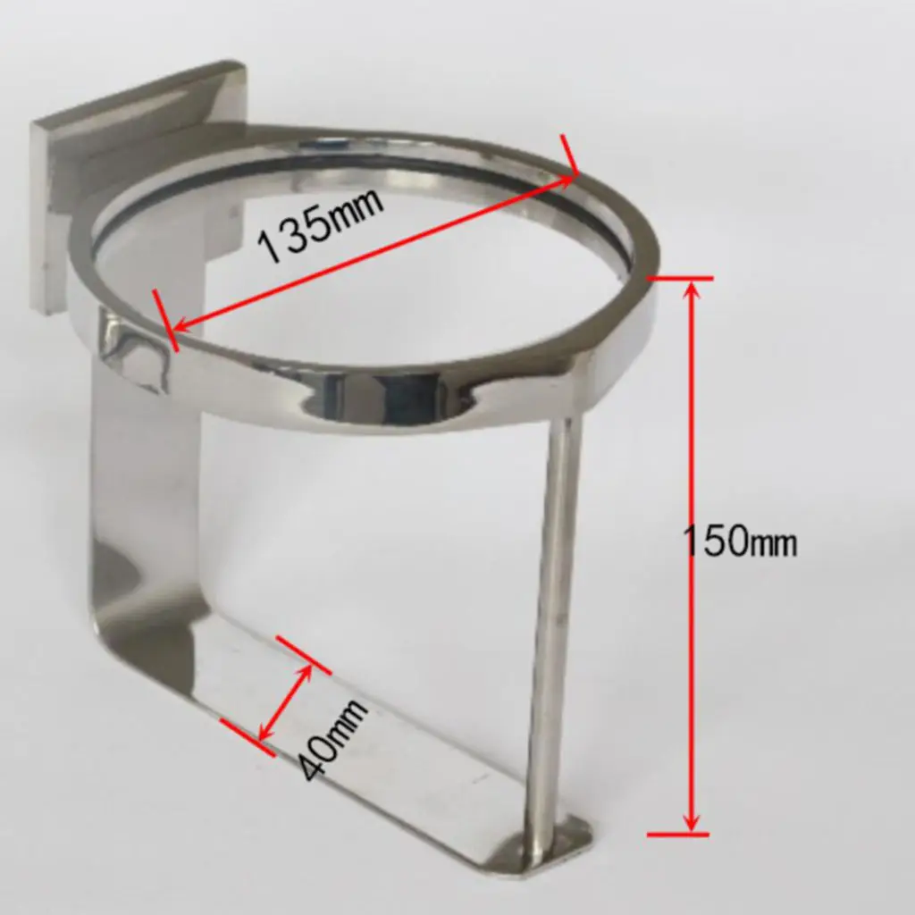 

Heavy Duty Boat Cup Drink Holder Stainless Steel Beverages Bottle Shelf