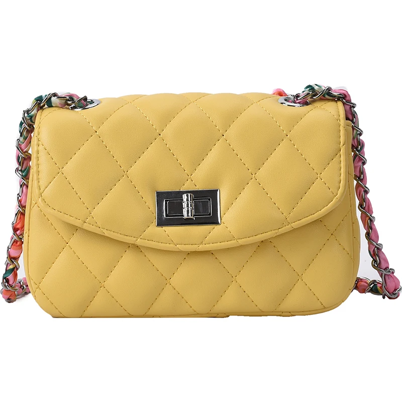 

Summer Lattice Square 2021 Crossbody bag New High-quality PU Leather Women's Designer Handbag Chain Shoulder Messenger Bag