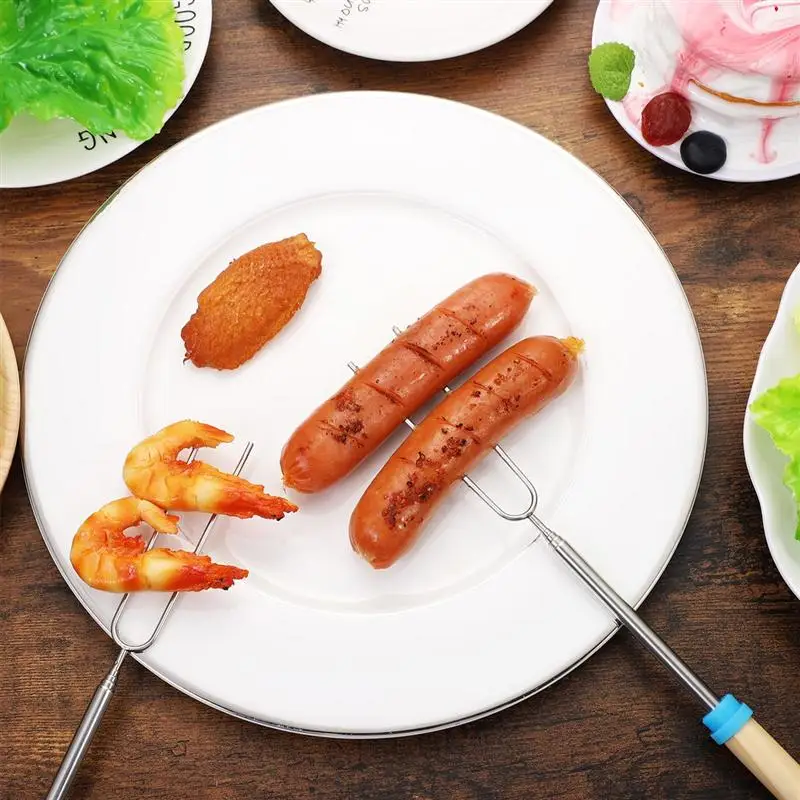 8 шт. u образные палочки для обжига из нержавеющей стали телескопические вилки