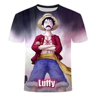 Luffy Цельный футболка мужская новая мода хип-хоп Футболка Повседневная одежда 3D печать Летний Топ Футболка