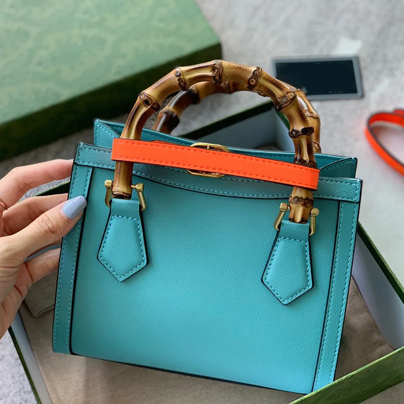 

Оригинальная Роскошная бамбуковая сумка Diana 2021 женская кожаная классическая вместительная роскошная дизайнерская сумка-тоут элегантная и ...