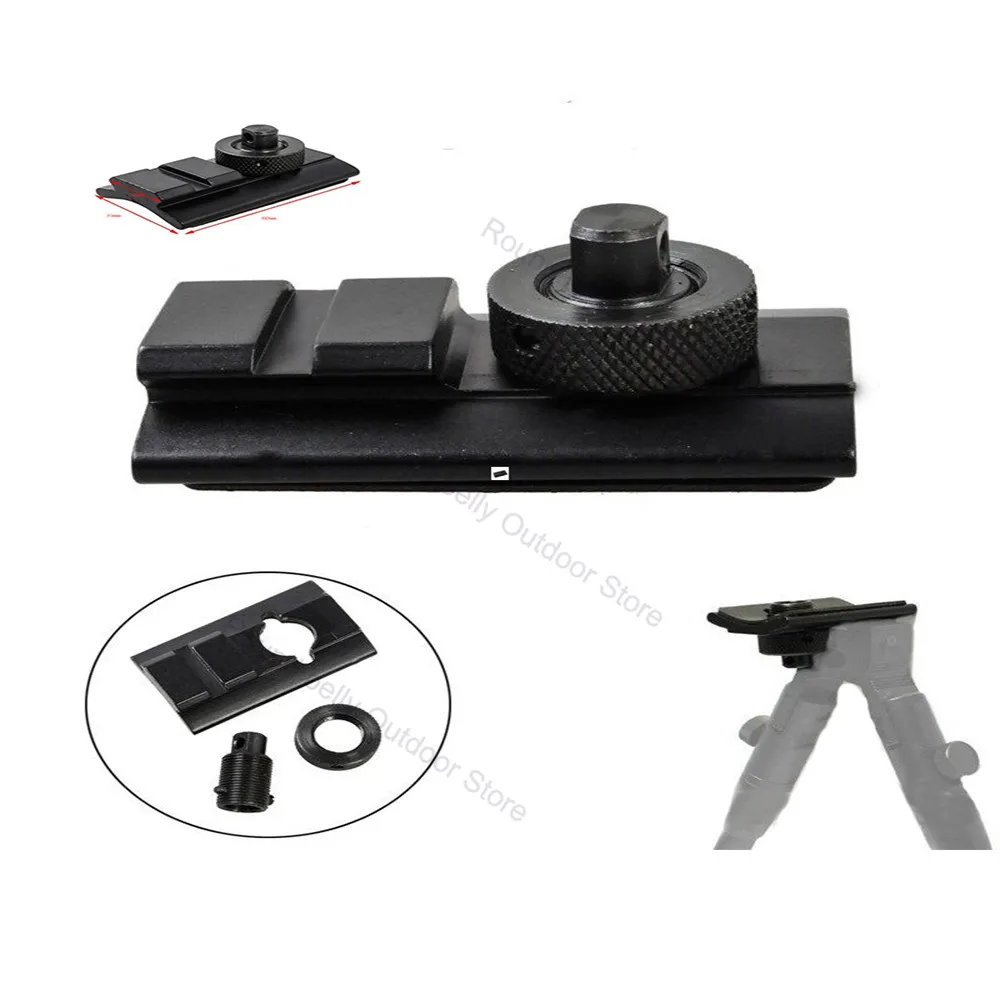 

Tactical Airsoft Rifle Hunting Shooting Bipod Weaver Rail Sling Stud Swivel Picatinny Slot Adaptor 20mm Bipod Adapter