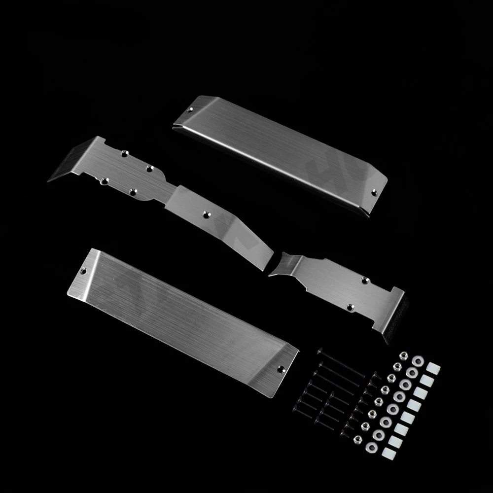 

Stainless Steel Chassis Armor Front & Rear Axle Protector Plate for 1/10 RC Monster Truck SUMMIT E-REVO Bigfoot Car
