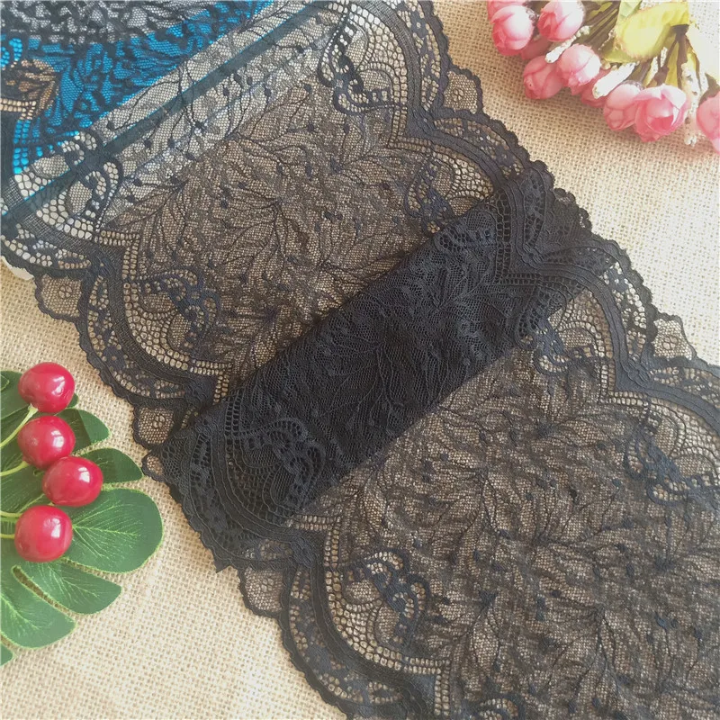 E3486 23 см мягкие эластичные полые кружева DIY черный серый красный аксессуары для