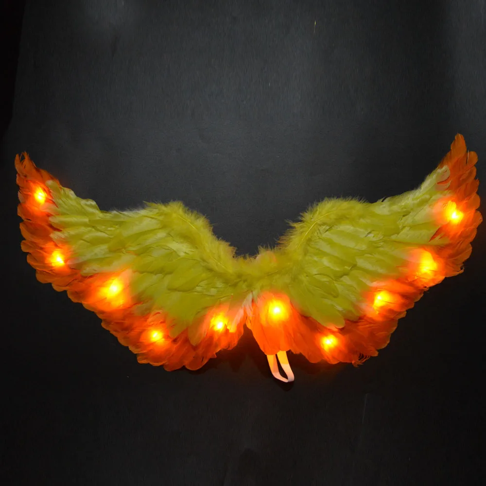 Для женщин и девочек светодиодный светильник Ангел перо крыло наряд для