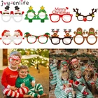 9 шт. рождественские очки, Санта-Клаус, фоторамка для елки, Счастливого Рождества, очки, фотореквизит, рождественские украшения 2022