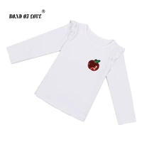 children clothes kids girls long sleeve t shirt apple pattern bottoming shirt spring and summer autumn t shirt for 1 8 years
