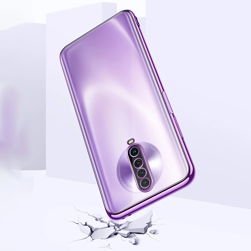 coque soft phone case for poco x2 f2 f3 m2 m3 pro reloaded transparent capa f2pro plating silicone luxury thin back cover fundas free global shipping