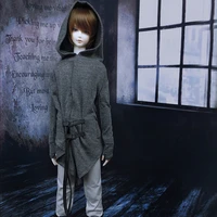 d03 p549 children toy bjd dd sd msd 14 13 uncle dolls photo props clothes gray hooded sweater 1pcs