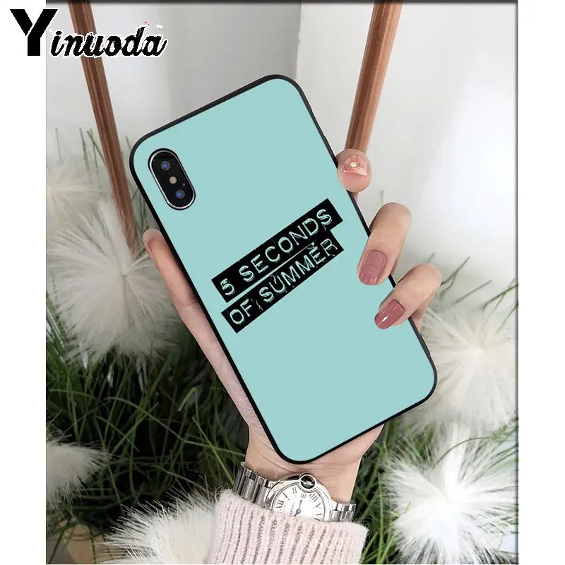 Yinuoda 5SOS 5 секунд лета ТПУ Мягкие аксессуары для телефонов Чехол для iPhone X XS MAX 6 6S 7 7plus 8 8Plus 5 5S XR