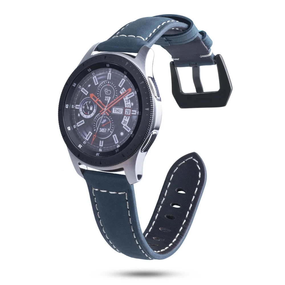 22 мм ремешок для часов Galaxy Watch 46 мм кожаный быстросъемный ремешок браслет для huawei Watch GT Amazfit GTR 47 мм Шестерня S3 ремни