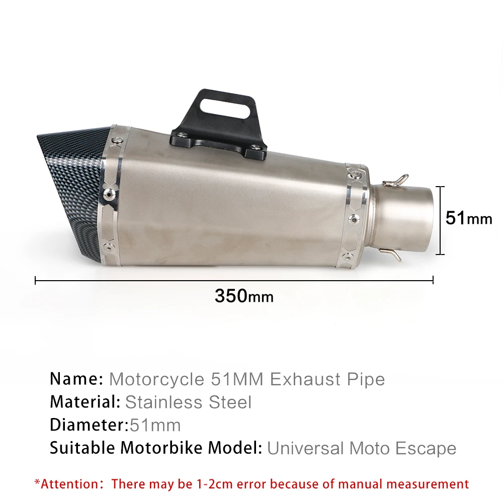 Выхлопной глушитель из нержавеющей стали для BMW S1000RR 2015 2017 2018 S1000R S1000 RR S 1000RR