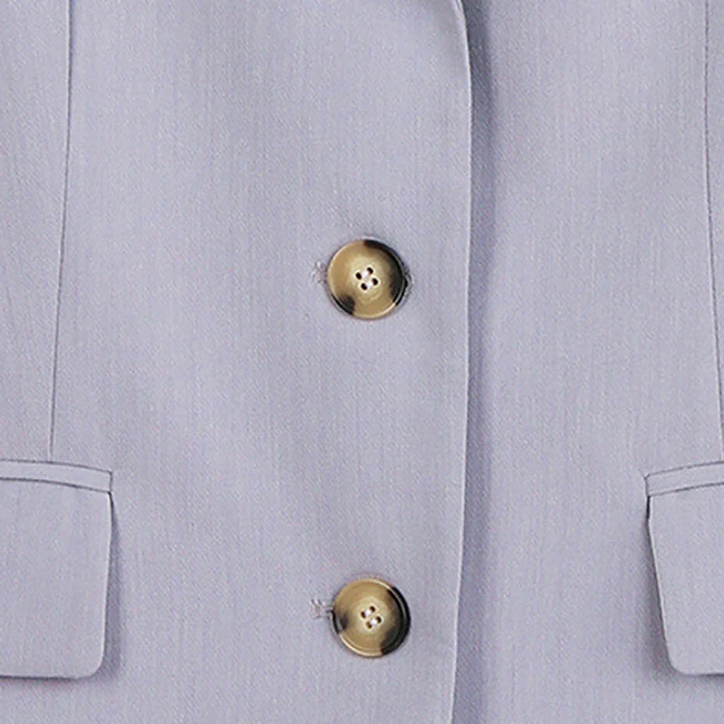 

SHENGPALAE Temperament Purple Ribbon Blazer Women's Autumn 2021 New Notched Loose Single Breasted Long Sleeve Suit Coat 5E1428