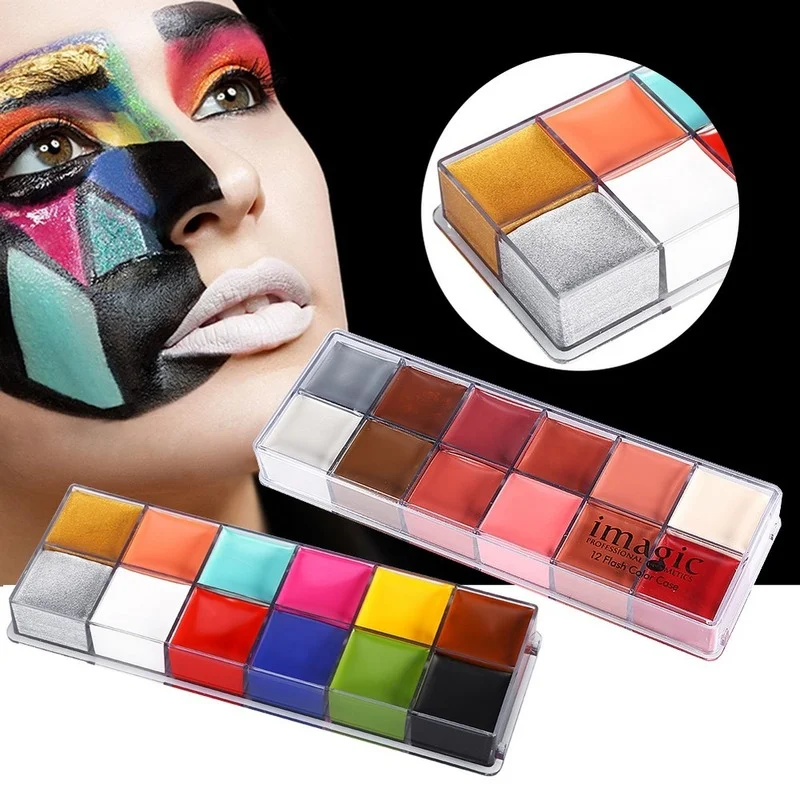 

Body Painting 12 Colors Cosmetics Face Painting Body Paint Essential Oil Makeup Art Role-play Flash Tattoo Body Painting 1 Piece