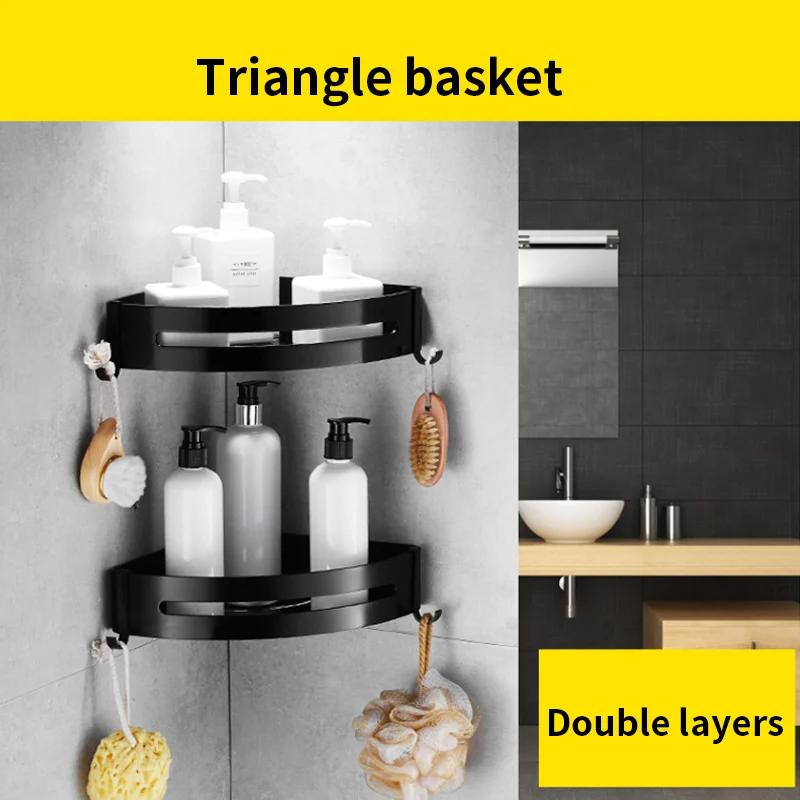 50 см матовые черные двойные Вешалки для полотенец вешалка ванной комнаты