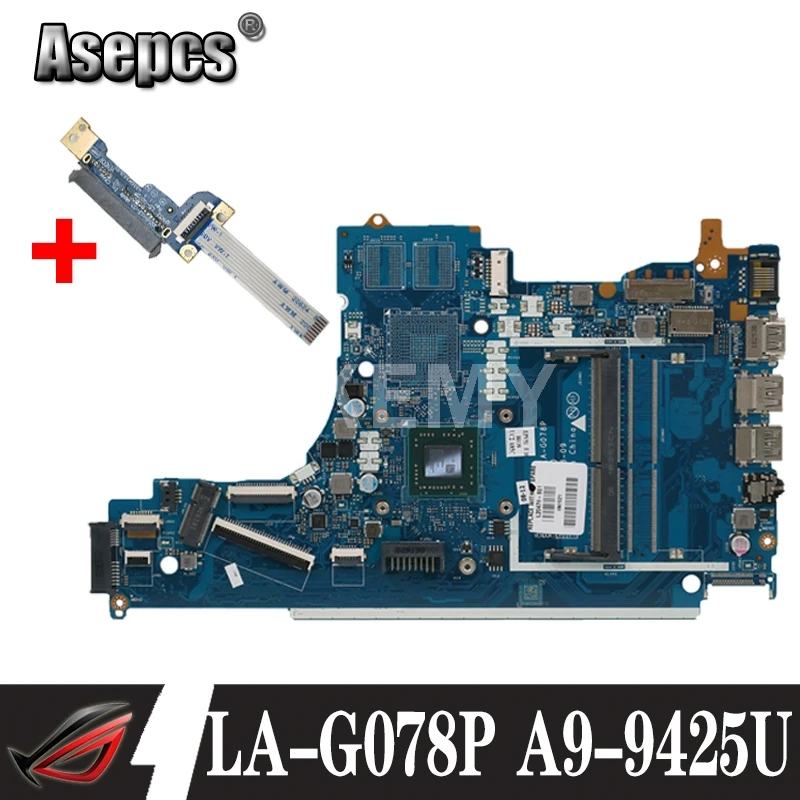 

For HP 15-DB Laptop Motherboard With A9-9425 AM9425 CPU EPV51 LA-G078P L20477-601 L20477-001 DDR4 100% Tested Fast Ship