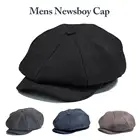 Кепка мужская восьмиугольная, в клетку, Осень-зима, 2019