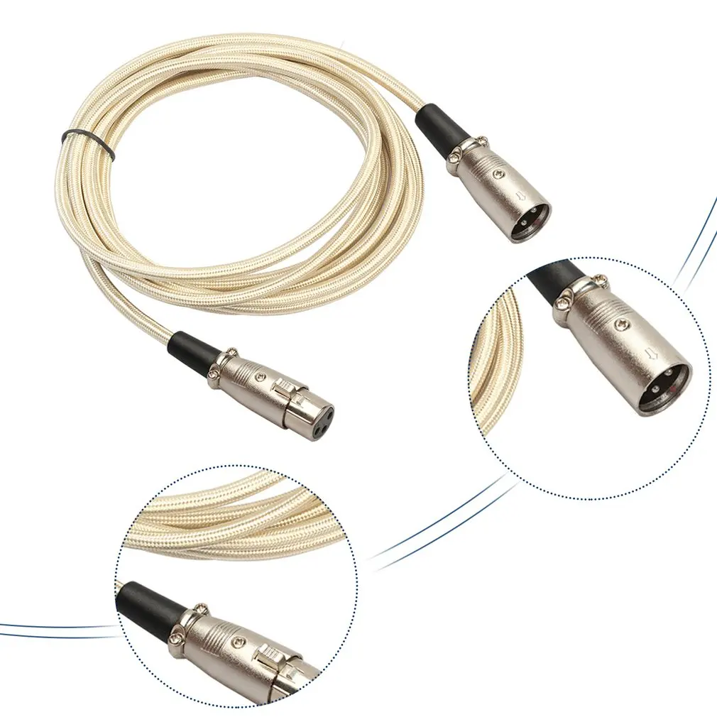 Нейлоновый плетеный кабель XLR для караоке микрофона пушки звуковой удлинитель