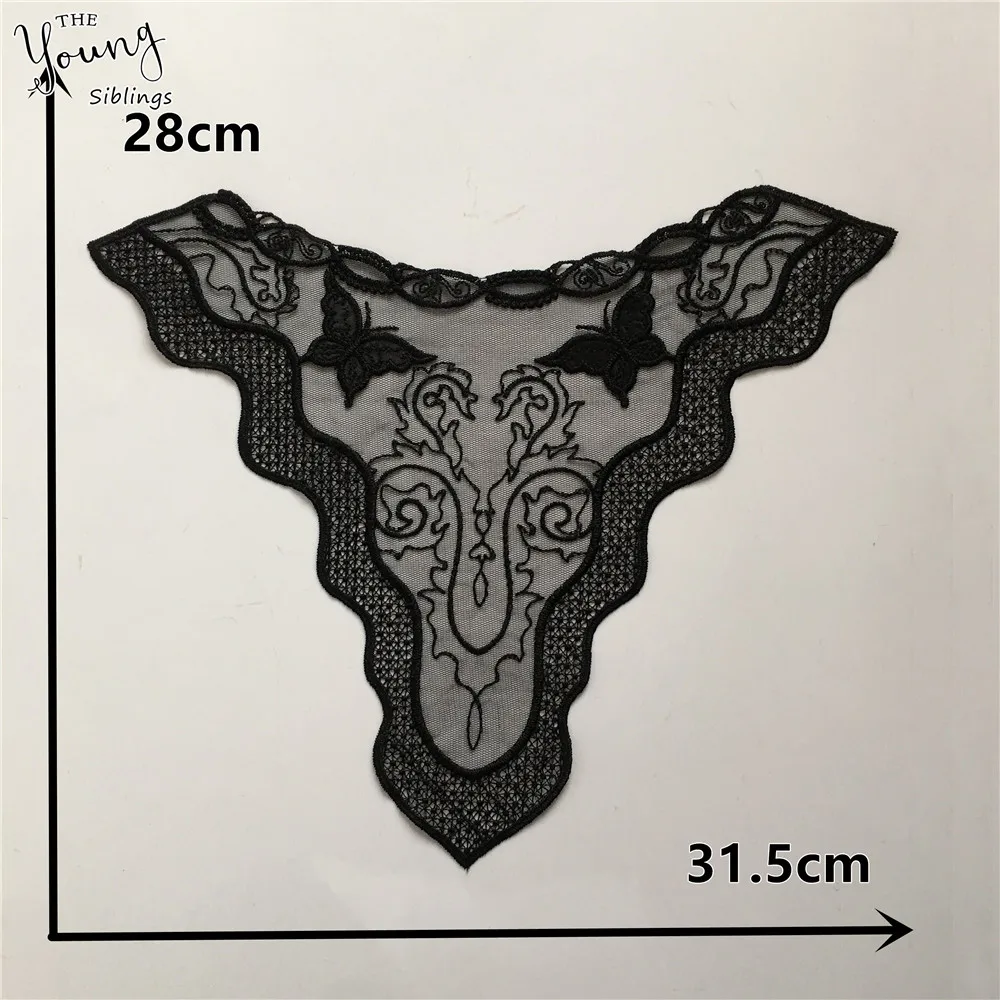 Спереди/сзади Новое поступление кружевной воротник вышивка органза ткань платье