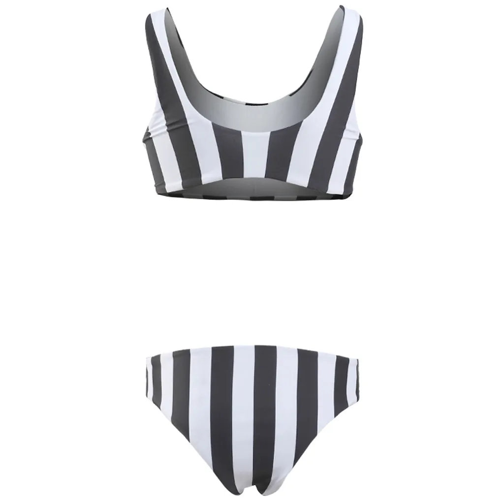 

Stripe Biquini Bikini 2020 women Swimsuit Feminino Push Up Biquinis Print Swimwear Bathing Suit Women Push Up Bikini Set